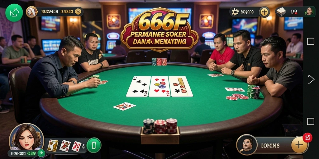 Tampilan menarik gameplay Poker di 666F.