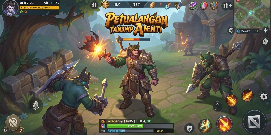 Tampilan seru gameplay AFK77 dengan pertarungan dinamis.