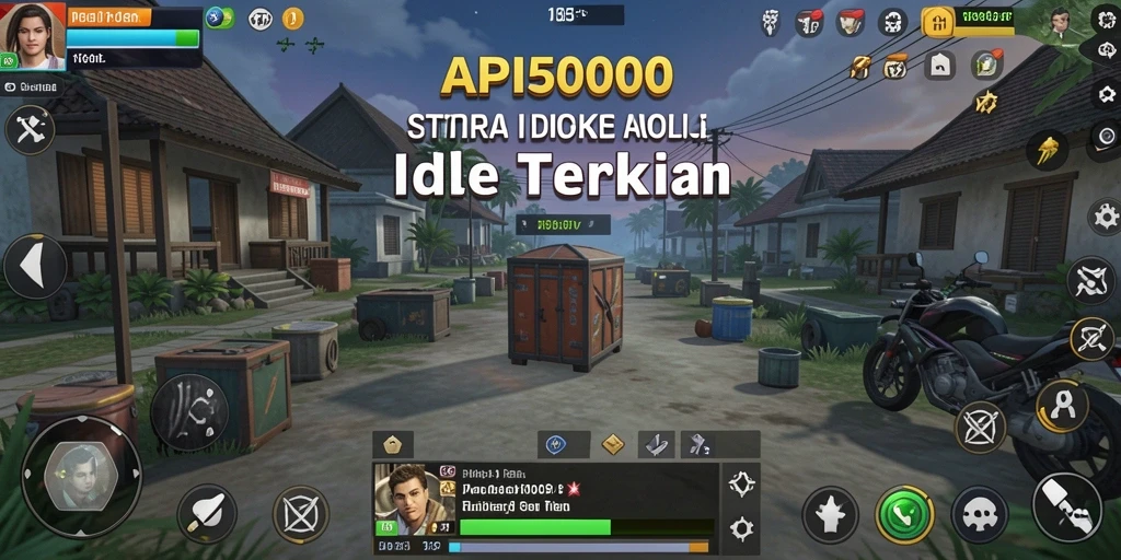 Screenshot gameplay API5000 yang menunjukkan karakter sedang mengumpulkan sumber daya.