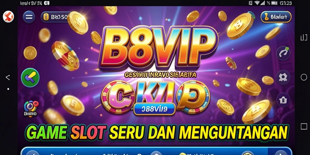 Tampilan gameplay Slot B8VIP yang menarik dan penuh warna.