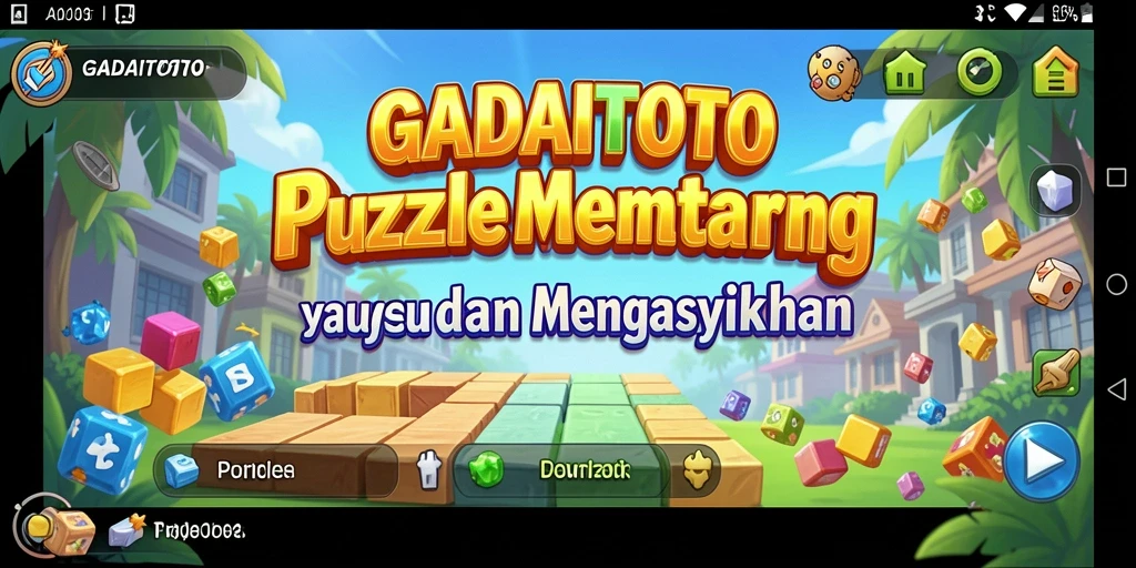 Screenshot dari gameplay GADAITOTO yang menunjukkan tantangan puzzle.
