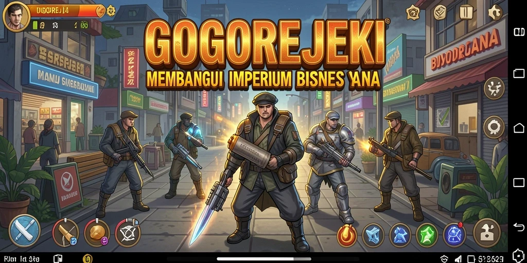Screenshot utama GOGOREJEKI menampilkan gameplay Tycoon yang seru.