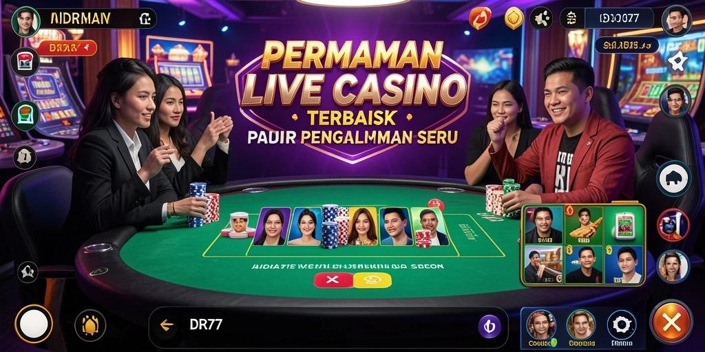 Tampilan menarik gameplay Live Casino IDR77 dengan dealer profesional.