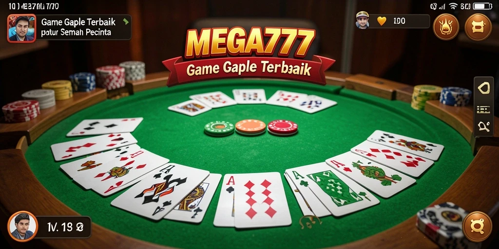 Screenshot menarik dari gameplay Gaple di MEGA777.