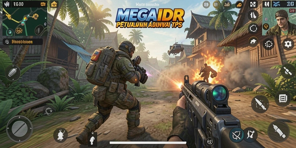 Gameplay seru dan mendebarkan dalam MEGAIDR dengan aksi TPS.