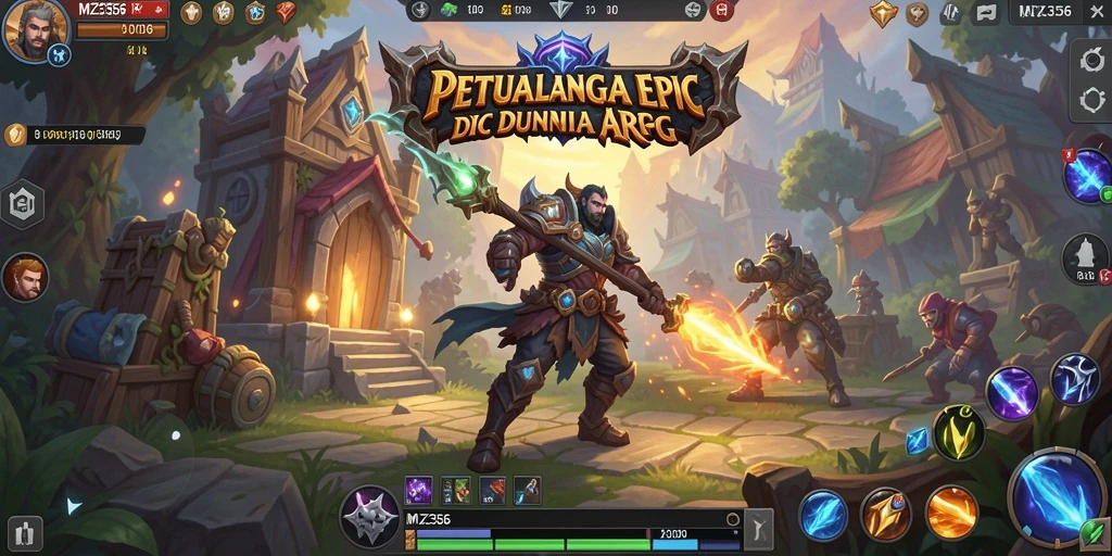 Tampilan gameplay seru dalam petualangan ARPG MZ356.
