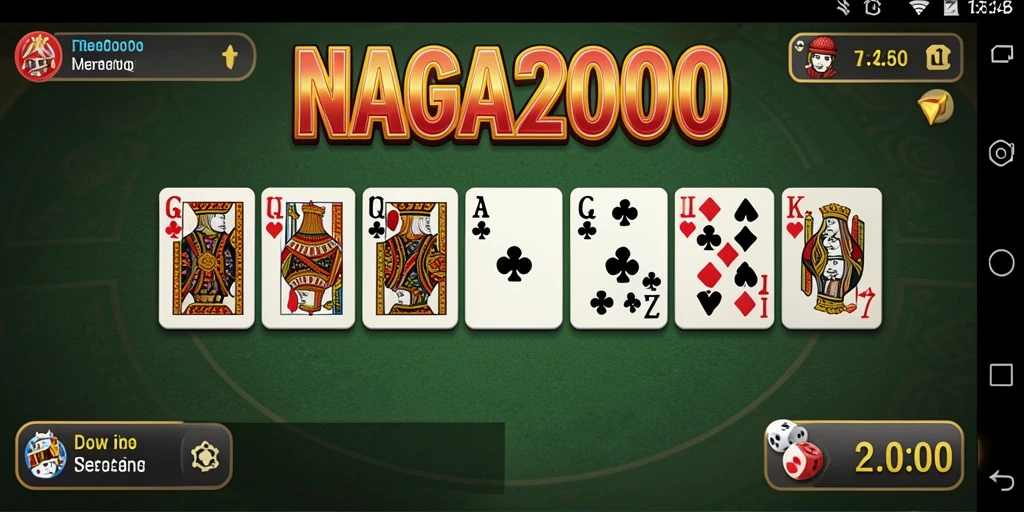 Screenshot NAGA2000 menampilkan permainan Domino yang seru.