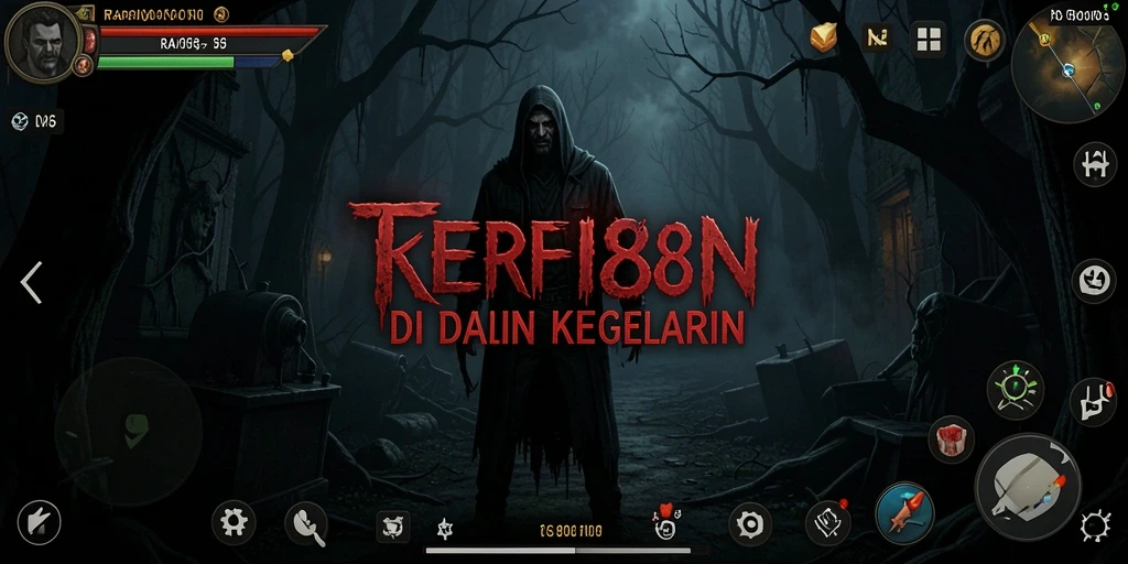 Tampilan gameplay menegangkan dari RAFI88 dengan suasana horor yang mencekam.