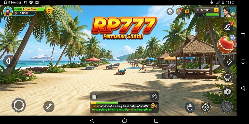 Tampilan gameplay menarik dari RP777 dengan grafis cerah.