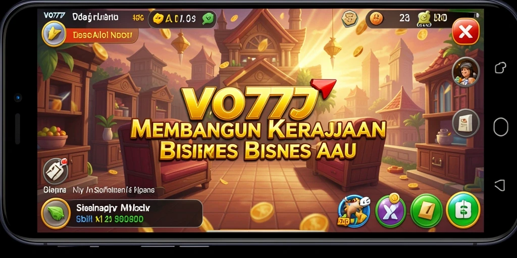 Screenshot gameplay VO777 yang menampilkan aksi seru membangun bisnis.